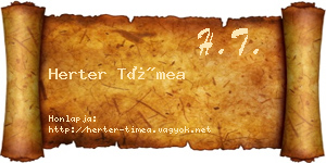 Herter Tímea névjegykártya